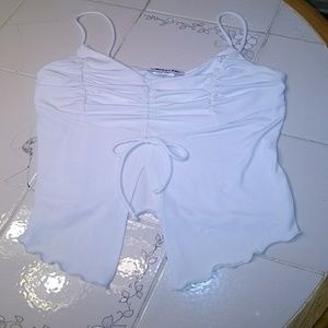 White slit front blouse size medium   120